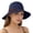 Navy, variant on JFGHDG Hand‑woven Straw Bucket Sun Hat Thin Faux‑leather Bow Band Decor Wide Brim Breathable Foldable Beach Hat for Women Vacation Outdoor Wear Beige A