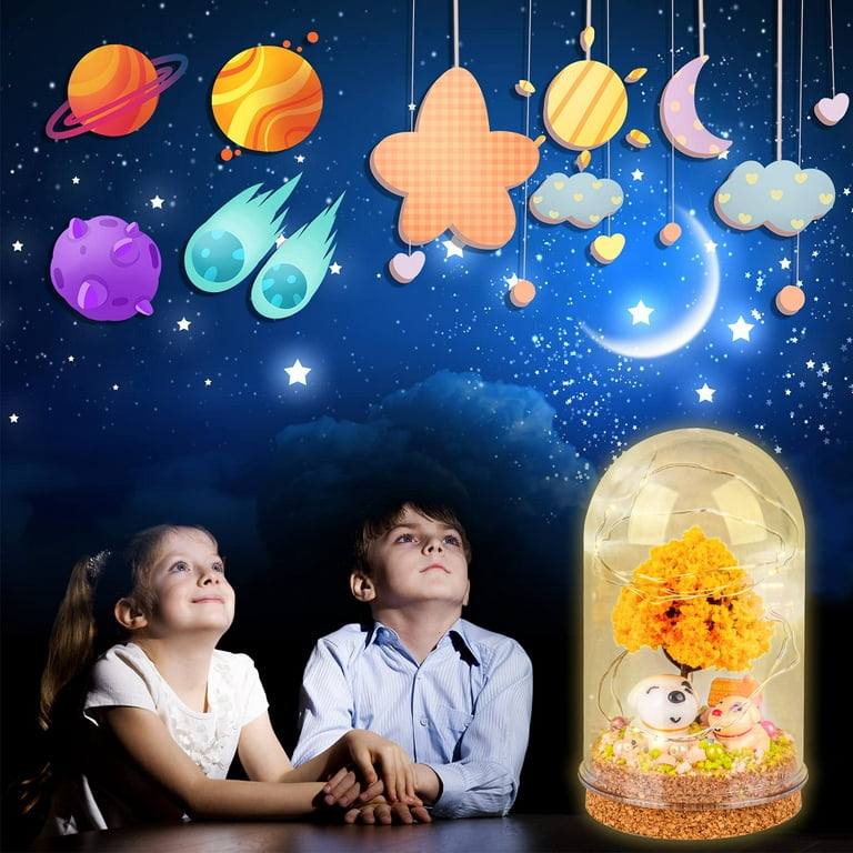 Arts and Crafts Kit for Girls Ages 8-12. Craft Your Own Crystal Night Light  - Holiday Gift Set for 6,7,8-12 Year Old Girls. Cute Girls Toy