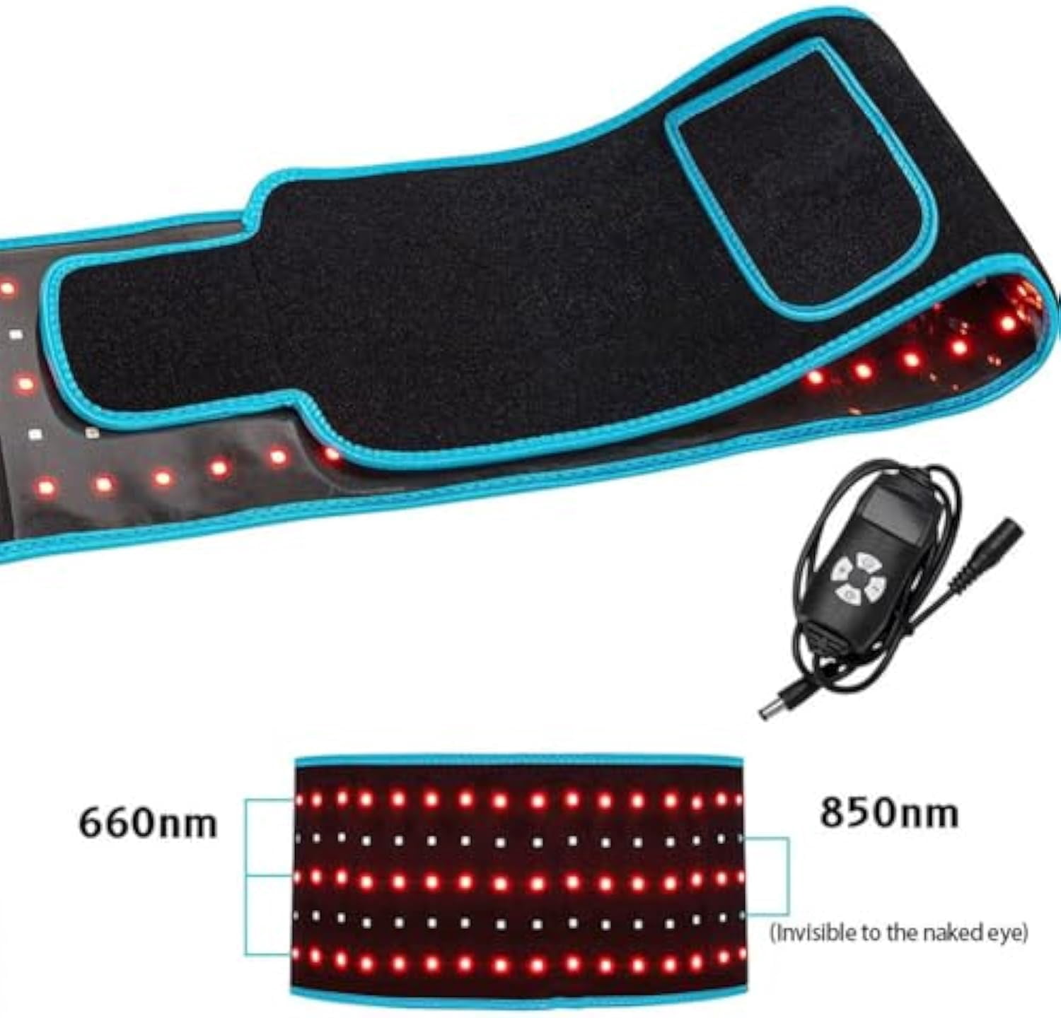 Lumalean Pro Slimming Belt, Lumalean Pro - Adjustable Cordless Belt, Tighten Loose Skin and Firm Your Waist, Soothes Post-Workout Aches and Tightness, for Waist, Thigh, Arms Etc (Black)