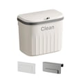 thumbnail image 1 of Kitchen Compost Bin with Lid Hanging Waste Bin for Car Kitchen Cabinet Door White 8.5L, 1 of 8