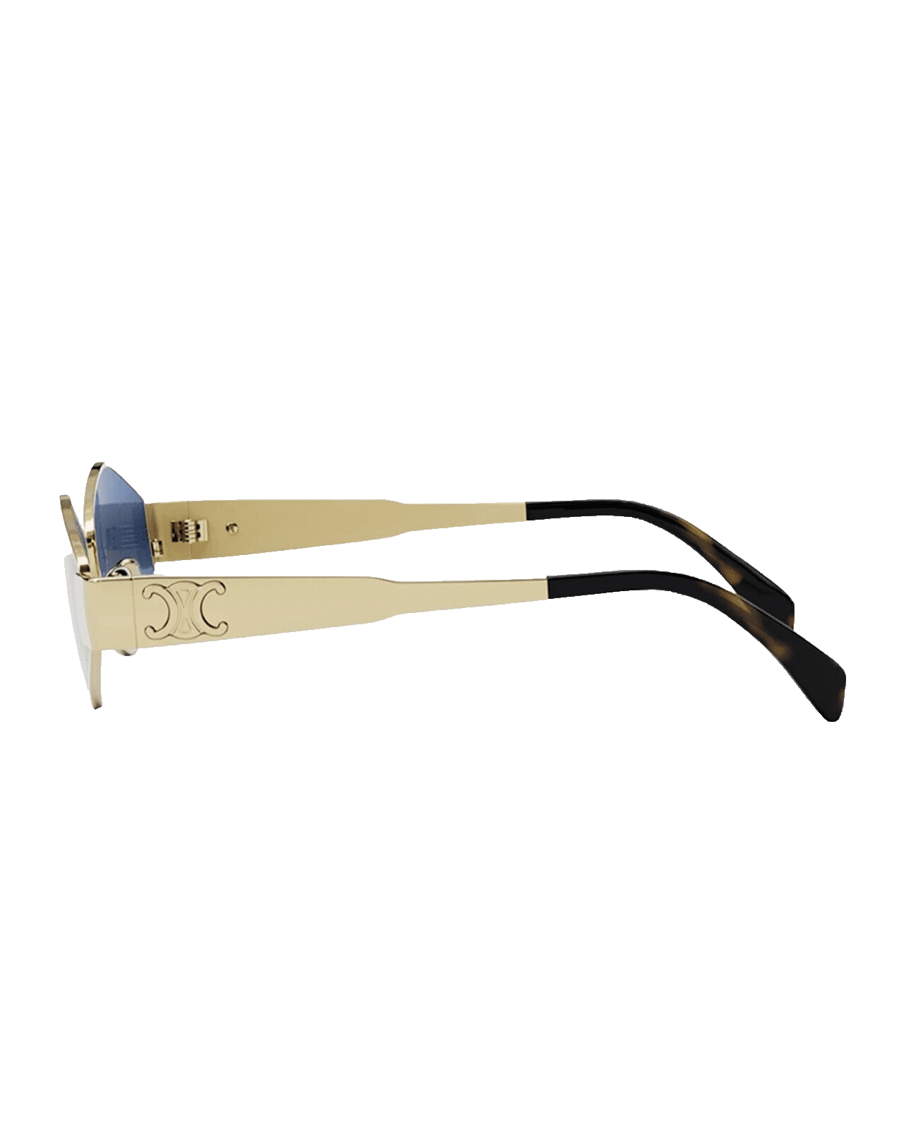 CELINE アセテート&スチール　ダークハバナ/ゴールド CELINE EYEWEAR Oval-frame gold-tone and tortoiseshell