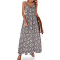 thumbnail image 2 of Iridescent Ammonites - Motif Fossile Robe Sans Manches Tenue de Plage Robe d'Été pour Femmes Robe de Soirée de Luxe 2024, 2 of 5