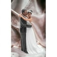 thumbnail image 3 of Hand Painted Ceramic African American Wedding Couple Figurine 3.625x3x7 Inches, 3 of 4