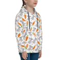 thumbnail image 3 of Kdxio Cute Rabbit Pattern Boys Athletic Unisex Boys Girls Hoodie with Pocket Sweatshirts-Large, 3 of 6