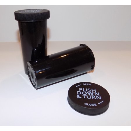 30 Dram Black Medicine Vial 100 Pack