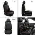 thumbnail image 4 of 2-Seats Car Seat Covers for 95% Kia Models Leather Auto Vehicle Seat Cushions Waterproof Seat Cover Airbag Compatible(Black&Red-Standard), 4 of 6