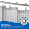 thumbnail image 6 of Kenney Medium Weight Embossed PEVA Shower Curtain Liner, 70" W x 72" H, Smoke, 6 of 6
