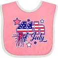 thumbnail image 3 of Inktastic 4th of July Fireworks Stars and American Flag Boys or Girls Baby Bib, 3 of 4