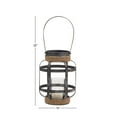thumbnail image 4 of DecMode Indoor 10"W, 13"H Industrial Metal Lantern, Grey, 1 - Piece, 4 of 5