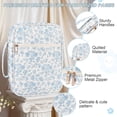 thumbnail image 4 of DAKIMOE Bible Cover Case for Women Bible Bag with Durable Handle Quilted Carrying Book Case Church Bag Bible Study Supplies Accessories Gift for Mother Lady Women, Blue Flower, 4 of 7