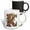 Multicolor, variant on 3drose, Steampunk Monogram Initial K, 11oz Two-tone Green Mug