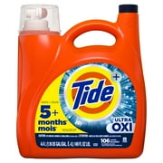 Tide Ultra Oxi Liquid Laundry Detergent, HE Compatible, 149 fl oz, 106 Loads
