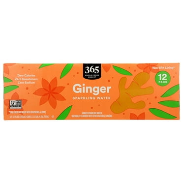 2X - WF365 , Sparkling Ginger Water 12Pk Cans, 12 Fl Oz