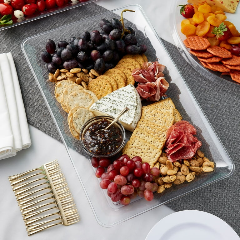 14 inch Rectangular Plastic Food Tray, Way to Celebrate!