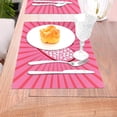 thumbnail image 5 of XMXY Woven Placemats Set of 4 PCS, Pink Heart Table Mats Washable Heat Resistant Placemats, 5 of 6