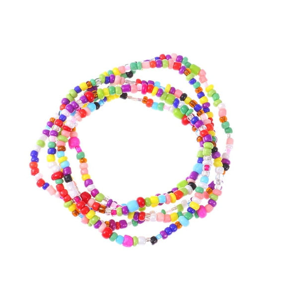OUNONA 5Pcs Creative Stylish Colorful Rice Bead Waist Chain Body Belly Chain Size