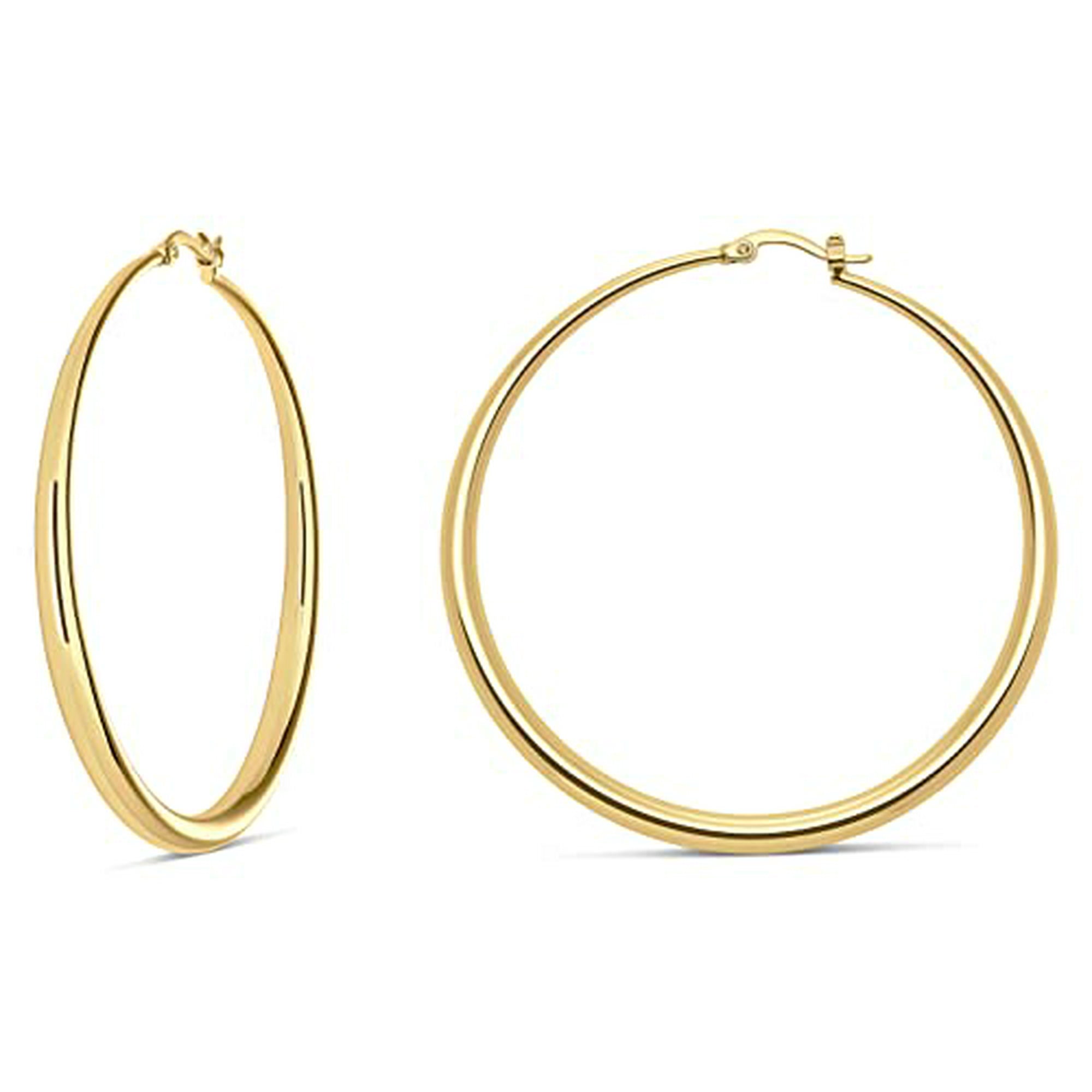 Gold plated hoops deals