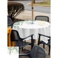 thumbnail image 5 of Outdoor Tablecloth with Umbrella Hole for Patio/Picnic/Party/Camping, Sage Green Eucalyptus Leaves Waterproof Table Cloth Square Cover Washable, Spring Summer Country Plants (54"x 54"), 5 of 8