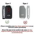 thumbnail image 2 of Xotic Tech Glossy Black Carbon Fiber Pattern ABS Key Fob Shell Cover w/Blue Silicone Button Cover, Compatible with KIA Ceed Cerato Forte Niro Seltos Sorento Soul 5-Button Smart Keyless Entry Key, 2 of 9