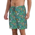 thumbnail image 2 of Zufioo Jungle Animals for Men's Casual Beach Shorts, Sports Fitness Quick-drying Drawstring Shorts with Pockets for Home Wear-Large, 2 of 6