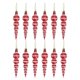 thumbnail image 1 of 12pcs Creative Gourd Shaped Christmas Ornaments, Vibrant Red Plastic Pendants for Tree Decor, Home Festive Decorations, 1 of 5