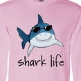 thumbnail image 4 of Inktastic Shark Life Fun Shark with Sunglasses Long Sleeve T-Shirt, 4 of 5