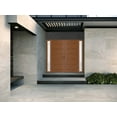 thumbnail image 4 of Front Exterior Prehung Metal-Plastic Double Doors / MANUX 8111 Walnut / 2 Sidelites Exterior WindoWLN / Office Commercial and Residential Doors Entrance Patio Garage 96 x 80, 4 of 5