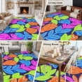 thumbnail image 5 of Rectangle Area Rugs 5 x 7 Ft, Abstract Flower Non-Slip Residential Carpet, Spring Colorful Botanical Floral Leaf Indoor Crawling Mats Runner Rugs for Living Room/Dining Room/Bedroom, 5 of 8