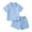 Light Blue, variant on 5T Baby Boys Clothes 5T Boys 2PCS Summer Outfits Set Solid Color Lapel Design Toddler Boys Short Sleeve Shirt Top Shorts Set Light Blue