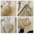 thumbnail image 4 of Woven Female Shoulder Bag Multifunctional Women for Daily Leisure (Beige), 4 of 10