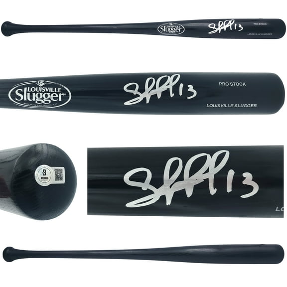 Salvador Perez Autographed Black Louisville Slugger Pro Stock Baseball Bat Kansas City Royals Beckett BAS Witness 241628