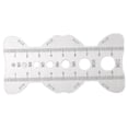 thumbnail image 1 of Medidor de tornillos, herramienta de medición de roscas métricas, tabla de tamaños de tornillos, regla, comprobador de roscas de tuercas y, 1 of 8
