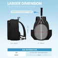 thumbnail image 4 of Yucurem Tennis Bag with Bottle Pockets, Quilted Tennis Sling Crossbody Backpack, Sport Storage Bag Suitable for Pickleball Badminton, 4 of 11