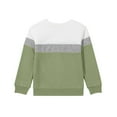 thumbnail image 4 of Favoffer Boys Girls Long Sleeve Tops Double-Sided Fleece Top Casual Color Block/Solid Cute Crewneck Sweatshirts Pullover Fall Shirts for Playdates Family Outdoor Trip Toddler Teen 1-15Y, 4 of 5
