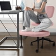 thumbnail image 5 of Waleaf Cross Legged Office Chair Swivel, Ergonomic ADHD Desk Chair with Wide Seat, Heavy Duty Boucle Yoga Meditation Chair for Adult, 5 of 8