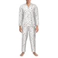 thumbnail image 3 of Sikiie Funny Chicken Mens Pajama Set, Soft Warm Long Sleeve Sleepwear, Cozy Button-Down Pjs for Men-Medium, 3 of 7