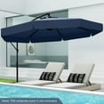 thumbnail image 4 of Costway 10 FT Offset Hanging Umbrella  Patio Cantilever Umbrella with Cover Navy, 4 of 10