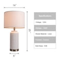 thumbnail image 5 of Modern Table Lamps Set of 2 ,Transitional Table Lamp for Living Room, Contemporary Ceramic Bedside Lamps for Bedroom, Nightstand, Hotel., 5 of 5