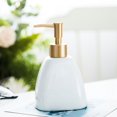 thumbnail image 1 of Soap Dispenser Triangle, Ceramic Making, Hand Sanitizer Bottle, White, Repeatable Filling, Lotion Dispenser, 430ML, 1 of 2