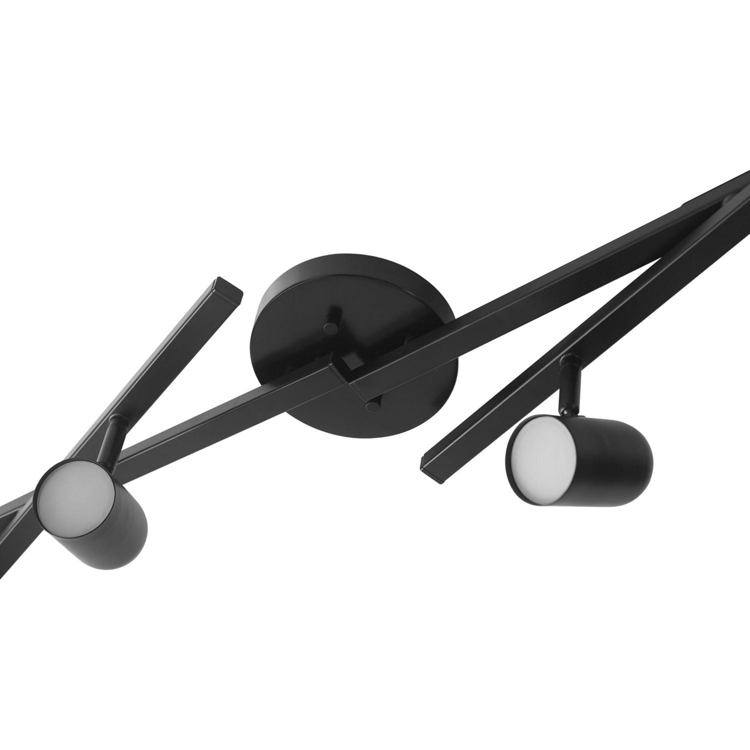 Wilma 6-Light Foldable Matte Black LED Integrated Track Lighting with Center Swivel Bars