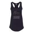 thumbnail image 2 of Wild Bobby, Mom Wife Boss Mother's Day Ladies Racerback Tank Top, Black, Small, 2 of 6