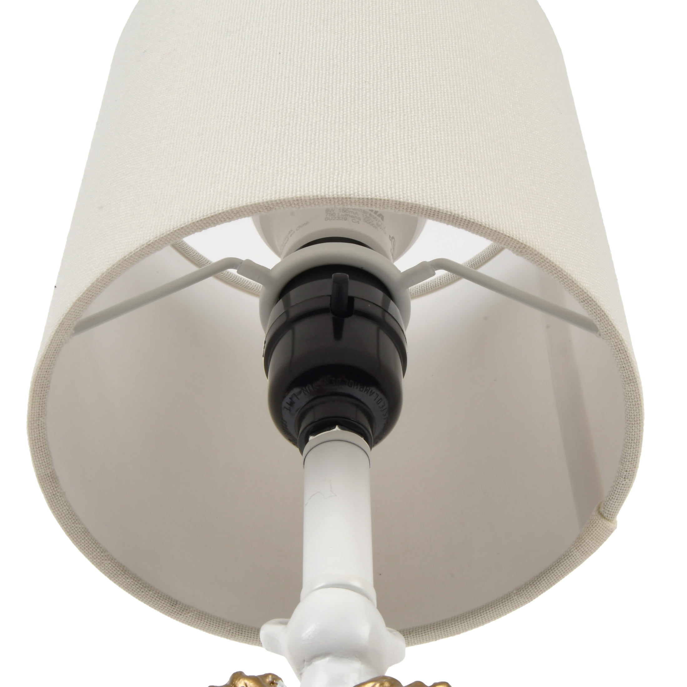 Decor Therapy Anchor Resin Accent Lamp with 40W Bulb, 8x8x16 inches, White