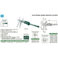 thumbnail image 2 of Insize ELECTRONIC INSIDE GROOVE CALIPER, upper jaw .35-6"/9-150mm, lower jaw .59-6"/15-150mm, 2 of 6