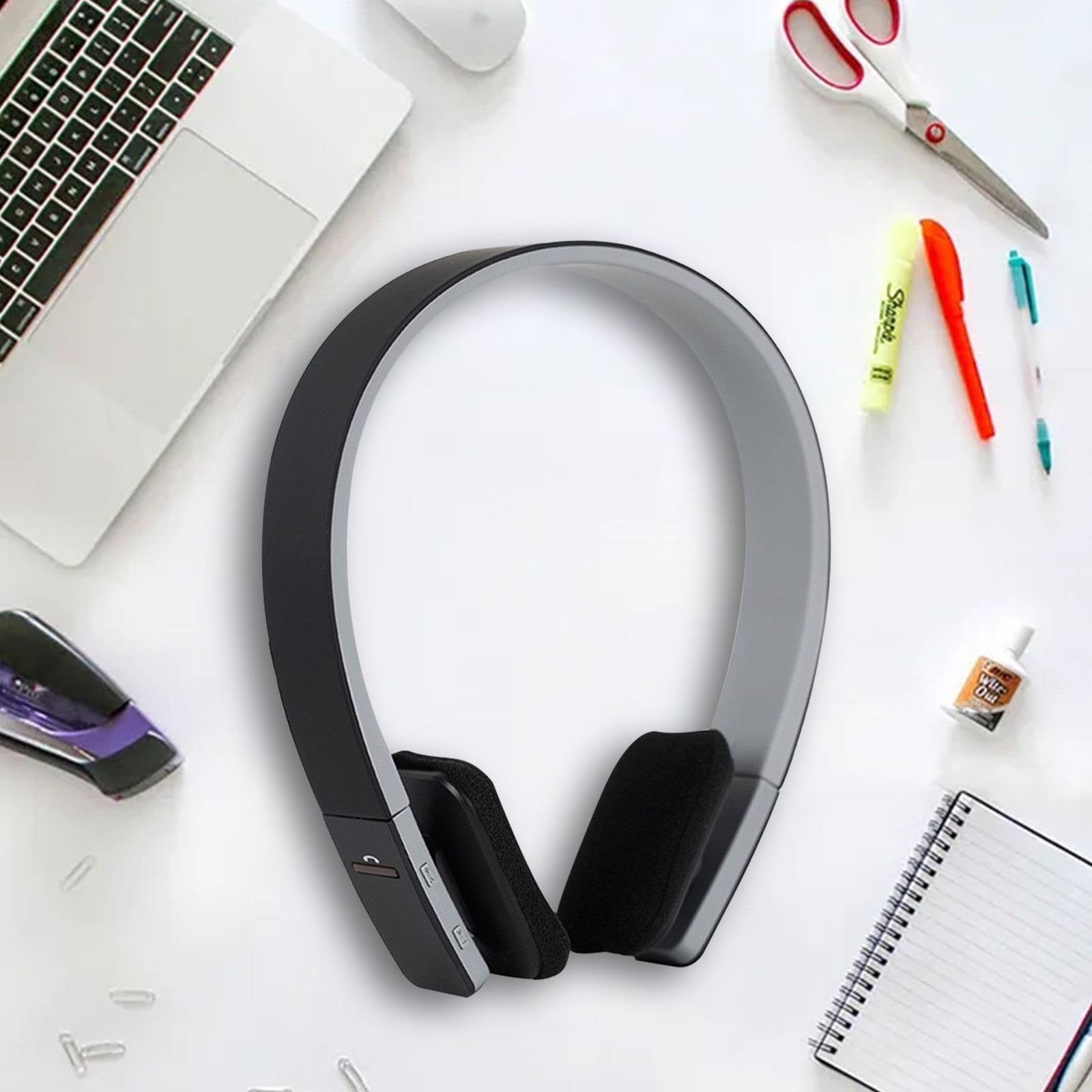 Active Noise Cancelling Headphones Bluetooth Headphones Wireless Headphones Over Ear with Microphone Deep Bass, Comfortable Protein Earpads, 30 Hours Playtime for Travel/Work - Black