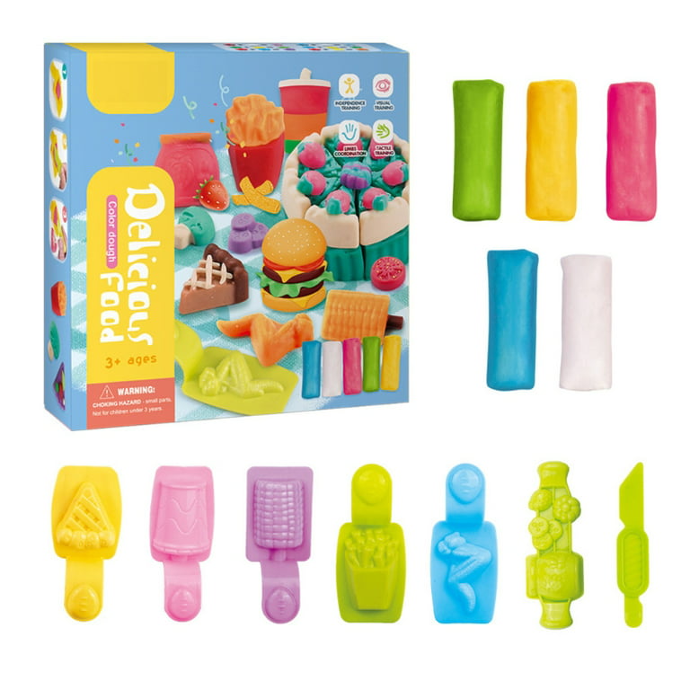 QSHQ Playdough Set, Playdough hamburger Set with 28 PCS Play Dough  Accessories and Play Clay Sets with 12 Colors Dough for 3 4 5 6 Years Old  Boys and Girls Birthday Gift 