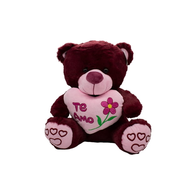 Oso De Peluche Morado Corazon Te Amo Regalo De San Valentin