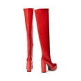 thumbnail image 5 of Dream Pairs Women's Chunky High Heels Platform Over The Knee Boots Square Toe Fall Y2K Gogo Long Design, 5 of 7