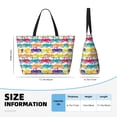 thumbnail image 4 of Pofeuu Colorful Car Print Beach Bag,Waterproof Sandproof Beach Tote Bag, Large Capacity Foldable Beach Bags for Women, 4 of 7