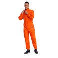 thumbnail image 3 of CHICTRY Combinaison de Travail pour Homme une Pièce Résistante à l'Usure Combinaison de Mécanicien Tenue de Travail Combinaison à Manches Longues Orange 195/5TG, 3 of 7