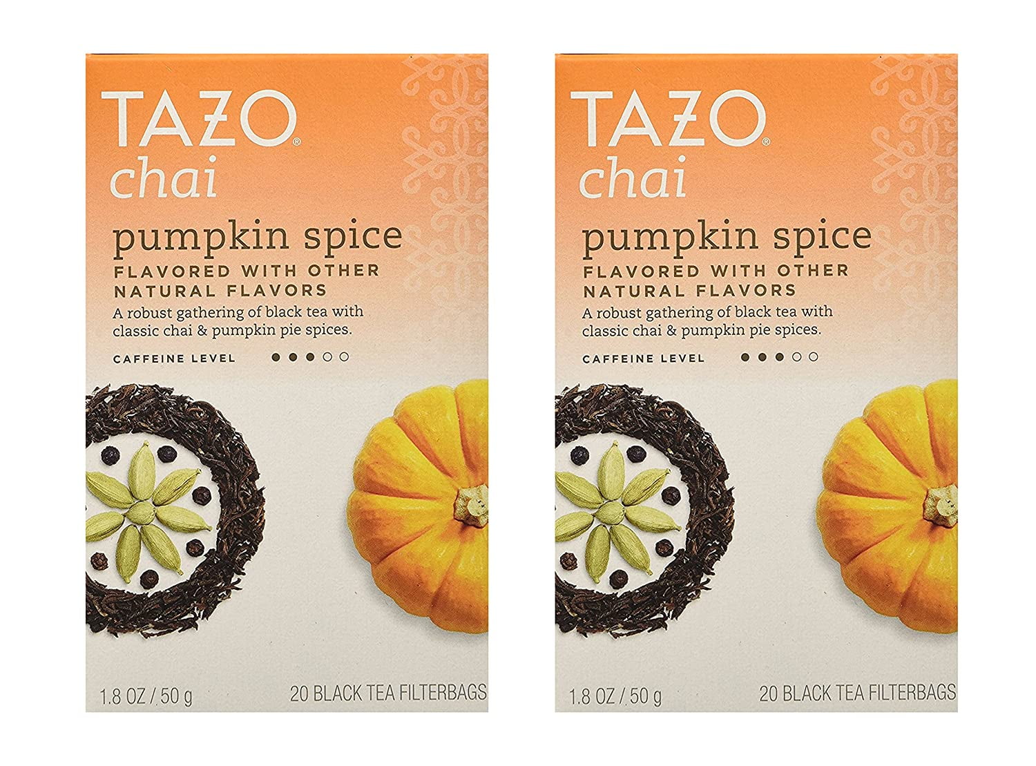 Tazo Chai Pumpkin Spice Box of 20 Teabags (2 Pack)